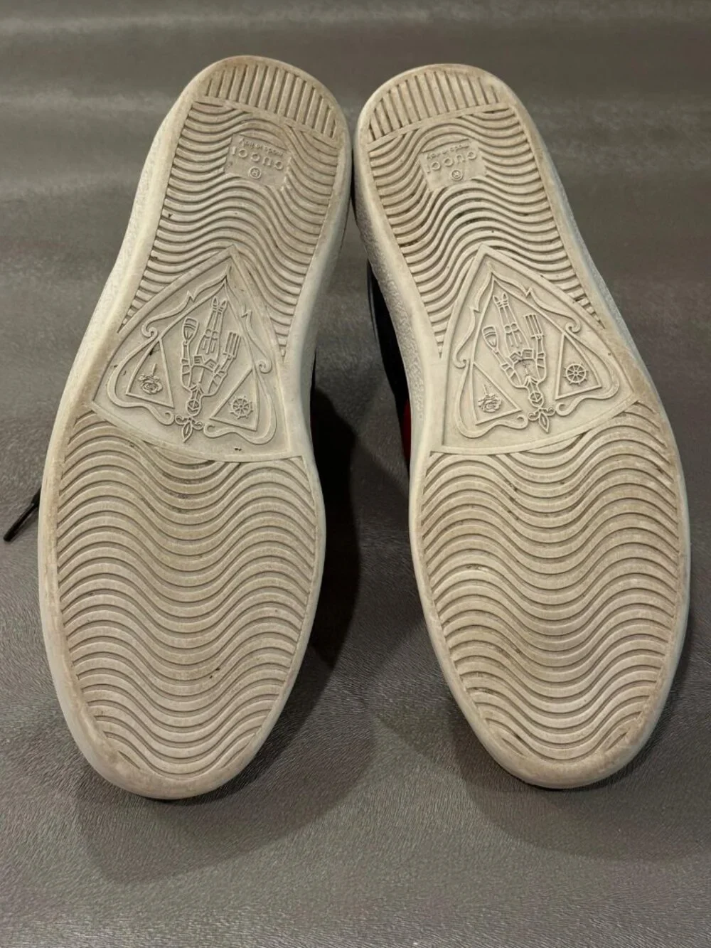 Authentic Gucci Men's Ace GG High Top Black High-Top Sneakers